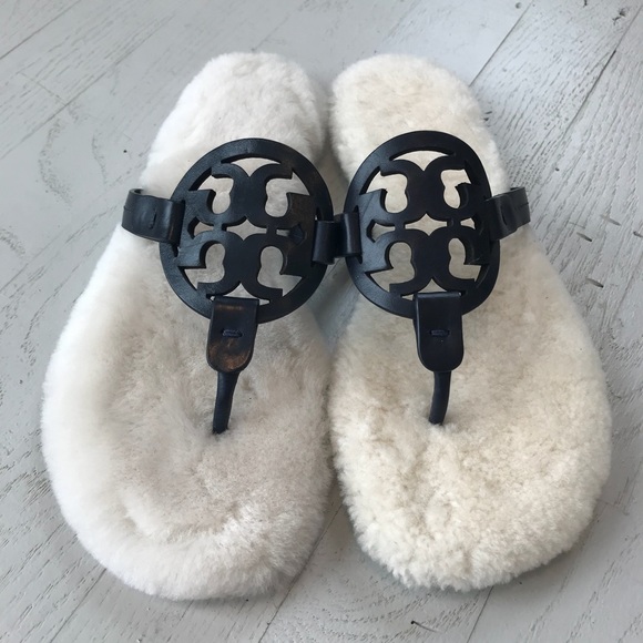 tory burch shearling sandals